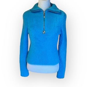 🩵Celine Half Zip High Winged Collar Sweater 🩵